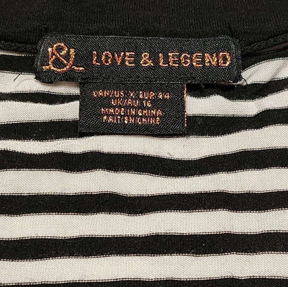 Love & Legend Striped T, Size 16, Preloved. - Picture 3 of 7